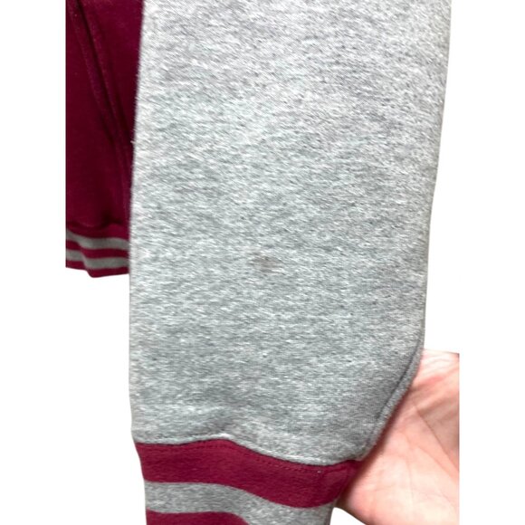 Colorado Logo Hooded Varsity Button Down Jacket Burgundy Size 2X Preppy Casual - Picture 11 of 15